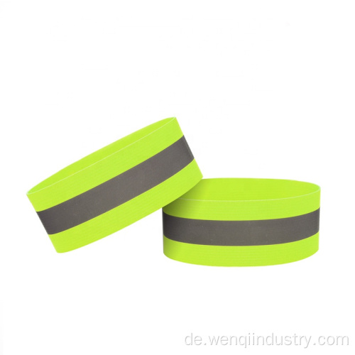 Laufsicherheit Elastisches fluoreszierendes reflektierendes Armband